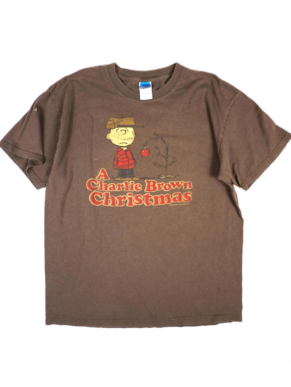 Vintage Peanuts Charlie Brown Snoopy Christmas T Shirt Large 90s Holiday Tee